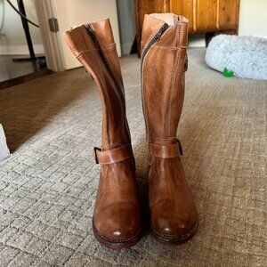 Bed Stu Brown Leather Combat Boots